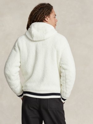 Hoodie in Fleece-Qualität mit Kontraststreifen