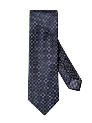 Krawatte-aus-Seide-mit-geometrischem-Muster