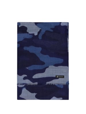 Schal aus Wolle mit Camouflage-Muster