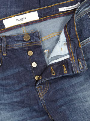 Jeans-U2-in-Used-Optik-mit-Stretchanteil,-Tapered-Fit