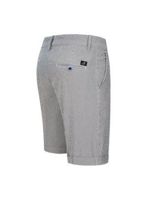 Shorts-in-Seersucker-Qualität-mit-Streifenmuster,-Regular-Fit