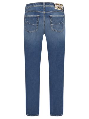 Jeans-Bard-mit-Leinenanteil,-Slim-Fit