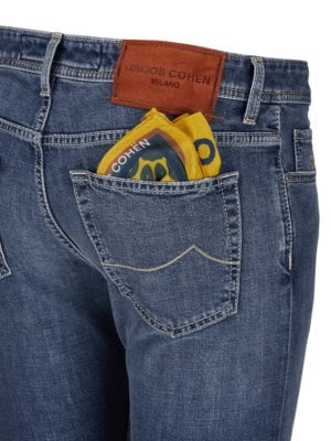 Jeans Bard mit charakteristischem Leder-Patch, Slim Fit