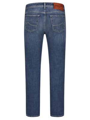 Jeans-Bard-mit-charakteristischem-Leder-Patch,-Slim-Fit