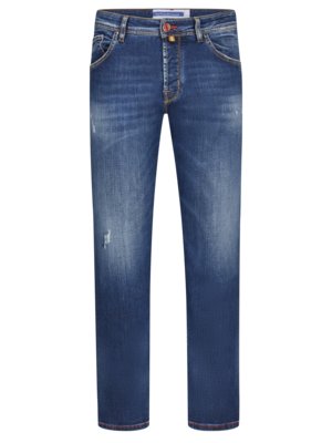 Jeans Scott mit Distressed-Details, Slim Cropped Carrot