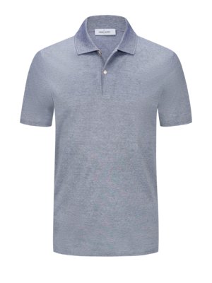 Glattes Poloshirt mit Fineliner-Muster