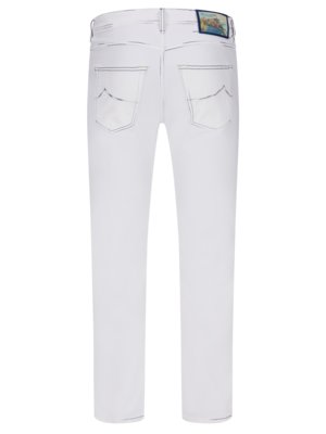 Weiße-Jeans-Scott-mit-Stretchanteil,-Slim-Cropped-Carrot