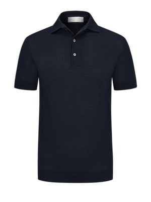 Poloshirt in Cotton-Crepe-Qualität