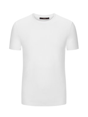 Unifarbenes-T-Shirt-in-Feinstrick
