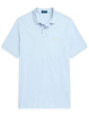 Piqué-Poloshirt mit kleiner Poloreiter-Stickerei, Slim Fit