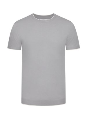 Softes-Strick-Shirt-mit-Seidenanteil-und-Kontraststreifen