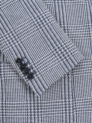 Ungefüttertes Sakko aus Leinen und Baumwolle mit Check-Muster