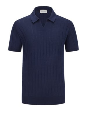 Softes-Strick-Poloshirt-aus-Sea-Island-Baumwolle,-Easy-Fit