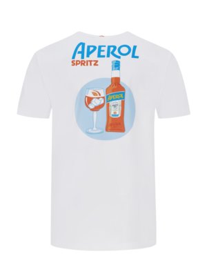 T-Shirt-mit-rückseitigem-Aperol-Motiv