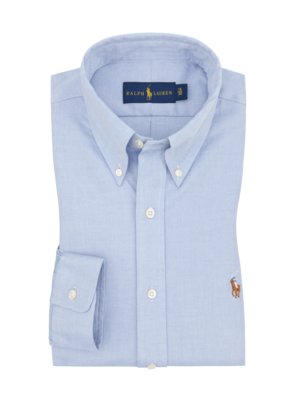 Oxfordhemd-aus-Baumwolle-mit-Logo-Stickerei,-Custom-Fit