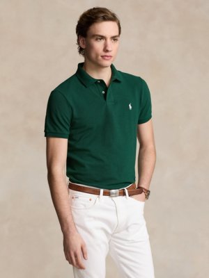 Poloshirt-in-Piqué-Qualität,-Custom-Slim-Fit