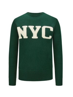 Pullover mit New York-Monogramm in Heavy-Strick