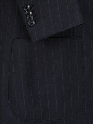 Teilgefütterter Anzug mit Nadelstreifen in Zweireiher-Form
