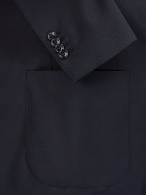 Teilgefütterter Anzug aus Schurwolle in Zweireiher-Form