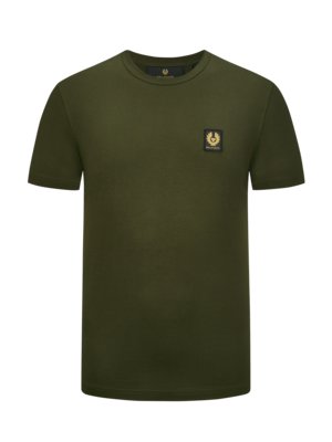 T-Shirt mit aufgenähtem Logo-Emblem