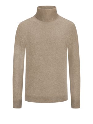 Unifarbener Rollkragenpullover aus Kaschmir