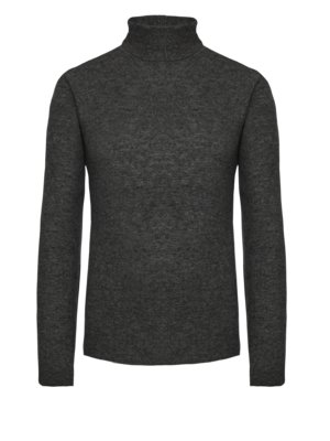 Unifarbener Rollkragenpullover aus Kaschmir