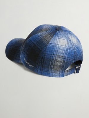 Cap aus einem Wollgemisch mit Check-Muster