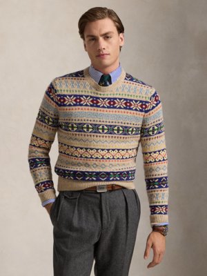 Pullover aus Wollgemisch mit Fair Isle-Muster