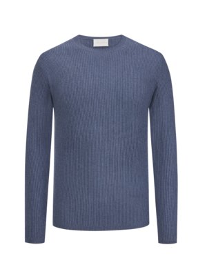 Softer Pullover im Rippstrick mit Kaschmir