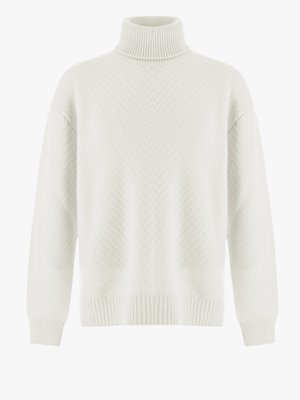 Softer Rollkragenpullover in Strukturstrick