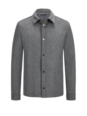 Overshirt aus recyceltem Woll-Mix in Flanell-Qualität