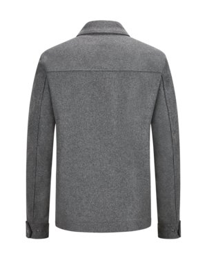 Overshirt aus recyceltem Woll-Mix in Flanell-Qualität