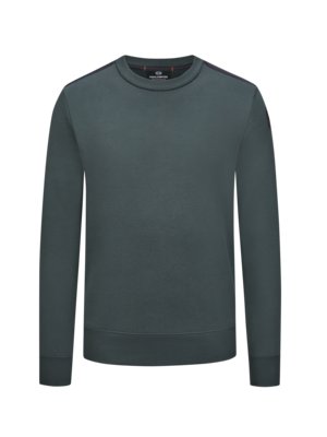 Sweatshirt mit Label-Aufnäher und Fleece-Innenseite