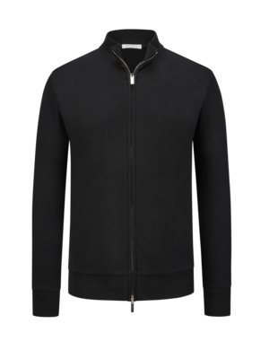 Leichte Jersey-Sweatjacke mit Stehkragen