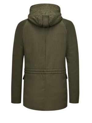 Daunenparka aus Tech-Wool mit Ecofell-Besatz