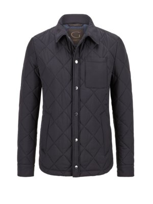 Gefütterte Overshirt-Jacke in Rautensteppmuster