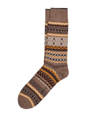 Socken aus Baumwollmix mit Azteken-Muster