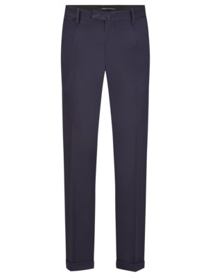 Dicke Stretch-Chino in Jersey-Qualität mit Umschlag, Easy Fit