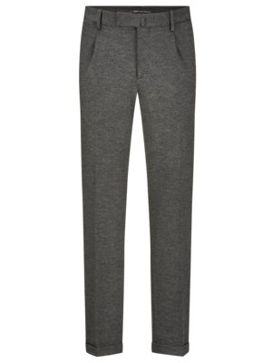 Dicke Stretch-Chino in Jersey-Qualität mit Umschlag, Easy Fit