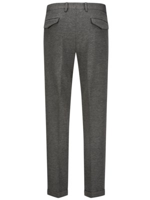 Dicke Stretch-Chino in Jersey-Qualität mit Umschlag, Easy Fit