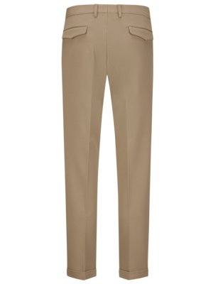 Dicke Stretch-Chino in Jersey-Qualität mit Umschlag, Easy Fit