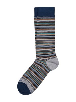 Socken mit dünnen Ringelstreifen und Stretchanteil