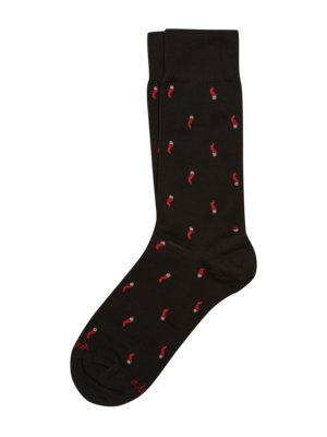 Socken mit Chilli-Motiven und Stretchanteil