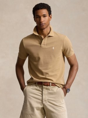 Poloshirt in Piqué-Qualität, Custom Slim Fit