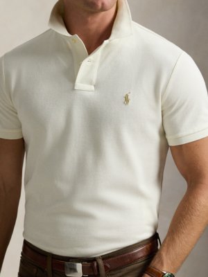 Poloshirt in Piqué-Qualität, Custom Slim Fit