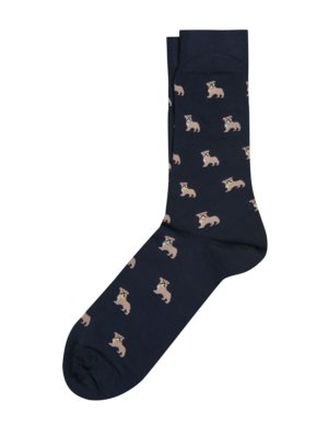 Socken mit Bulldoggen-Motiven