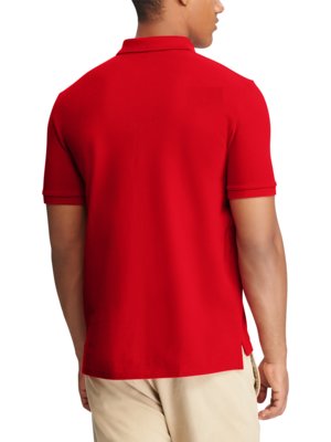 Piqué-Poloshirt mit kleiner Poloreiter-Stickerei, Custom Slim Fit