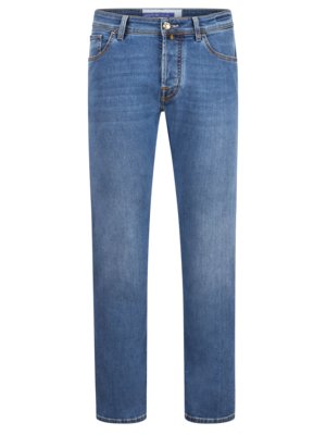 Jeans Bard mit Kontrastnähten und Lyocell, Slim Fit