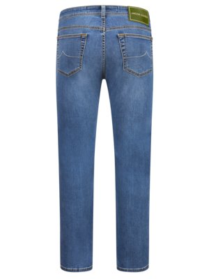 Jeans Bard mit Kontrastnähten und Lyocell, Slim Fit