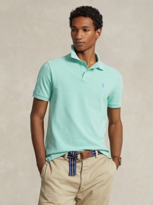 Piqué-Poloshirt aus Baumwolle, Custom Slim Fit